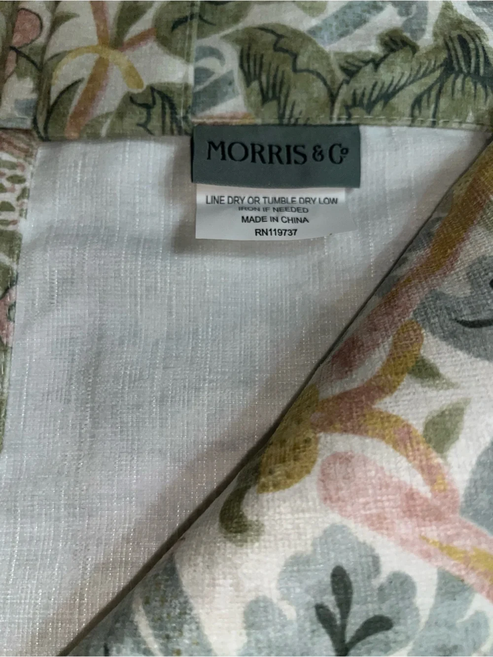 Morris & Co Strawberry Thief Window Drapes Panels Set Of 2 Size 37” x 96” Nwt